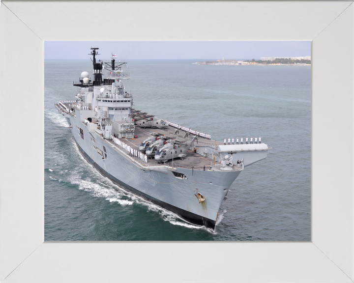 HMS Illustrious (R06) Royal Navy Invincible Class Aircraft Carrier Entering Harbour Photo Print Wall Art Decor - Posters, Prints, & Visual Artwork - by Hampshire Prints (image 5 of 9)