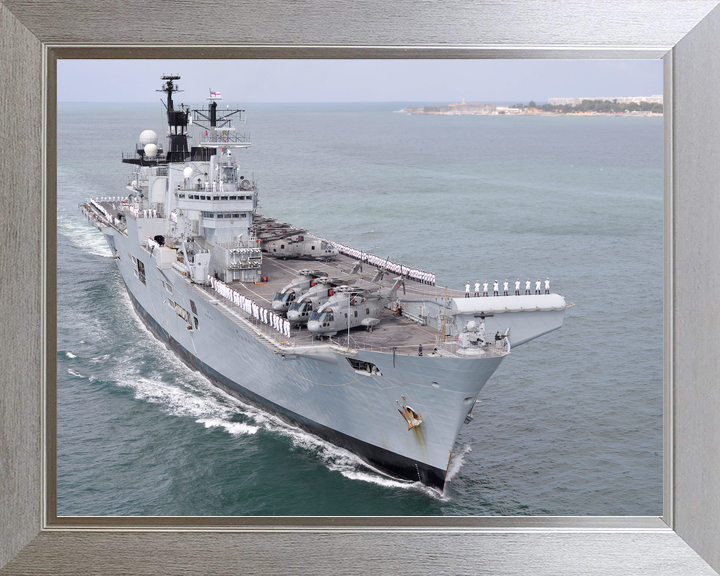 HMS Illustrious (R06) Royal Navy Invincible Class Aircraft Carrier Entering Harbour Photo Print Wall Art Decor - Posters, Prints, & Visual Artwork - by Hampshire Prints (image 7 of 9)