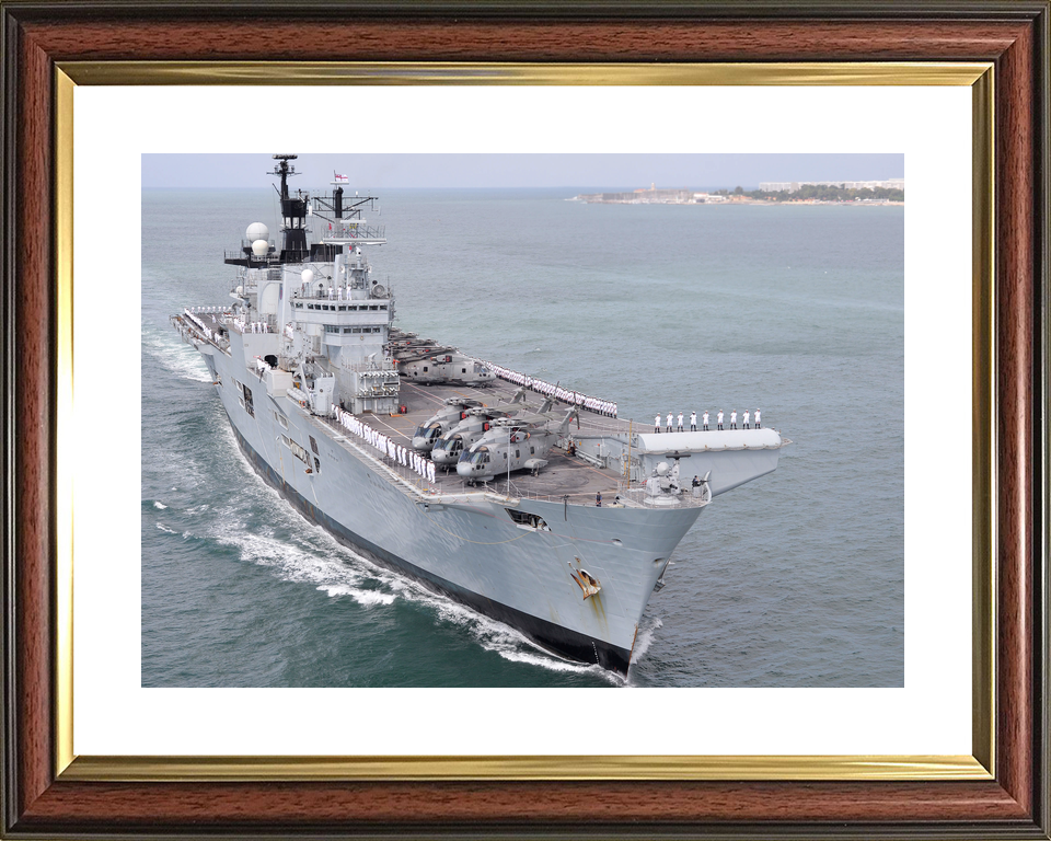 HMS Illustrious (R06) Royal Navy Invincible Class Aircraft Carrier Entering Harbour Photo Print Wall Art Decor - Posters, Prints, & Visual Artwork - by Hampshire Prints (image 8 of 9)