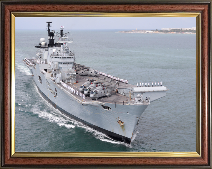 HMS Illustrious (R06) Royal Navy Invincible Class Aircraft Carrier Entering Harbour Photo Print Wall Art Decor - Posters, Prints, & Visual Artwork - by Hampshire Prints (image 9 of 9)