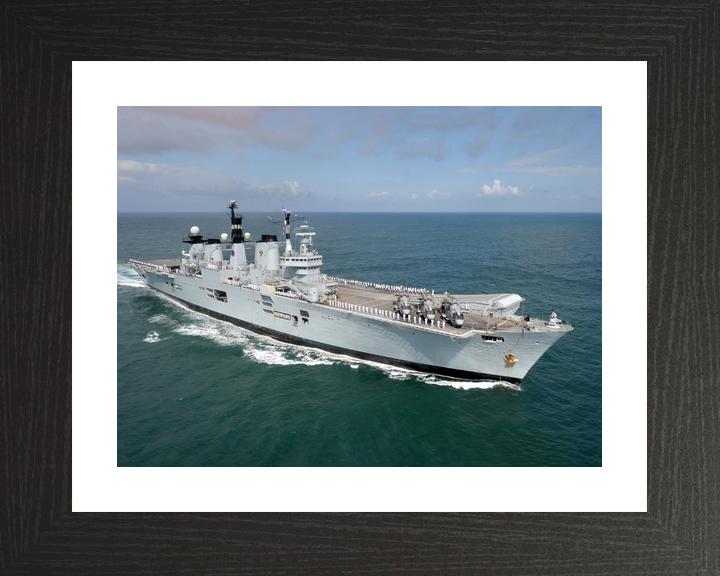HMS Illustrious (R06) Royal Navy Invincible Class Aircraft Carrier Starboard View Photo Print Wall Art Decor - Posters, Prints, & Visual Artwork - by Hampshire Prints (image 2 of 9)