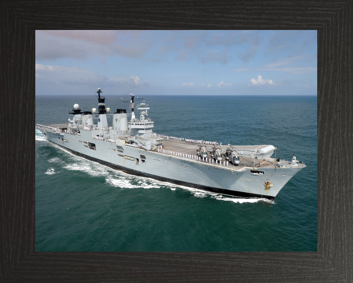 HMS Illustrious (R06) Royal Navy Invincible Class Aircraft Carrier Starboard View Photo Print Wall Art Decor - Posters, Prints, & Visual Artwork - by Hampshire Prints (image 3 of 9)