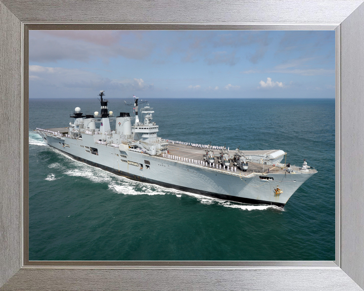 HMS Illustrious (R06) Royal Navy Invincible Class Aircraft Carrier Starboard View Photo Print Wall Art Decor - Posters, Prints, & Visual Artwork - by Hampshire Prints (image 7 of 9)
