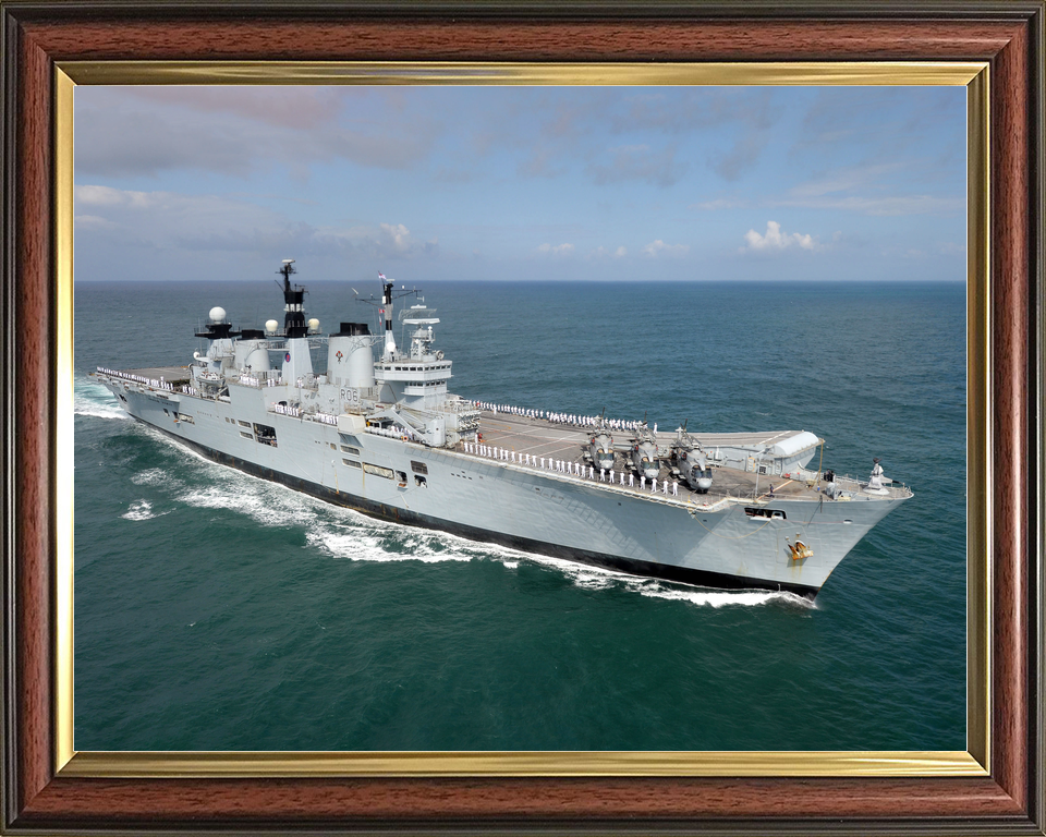 HMS Illustrious (R06) Royal Navy Invincible Class Aircraft Carrier Starboard View Photo Print Wall Art Decor - Posters, Prints, & Visual Artwork - by Hampshire Prints (image 9 of 9)