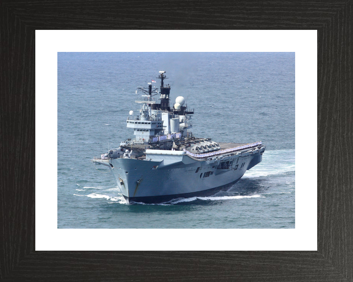 HMS Illustrious (R06) Royal Navy Invincible Class Aircraft Carrier Port Bow View Photo Print Wall Art Decor - Posters, Prints, & Visual Artwork - by Hampshire Prints (image 2 of 9)