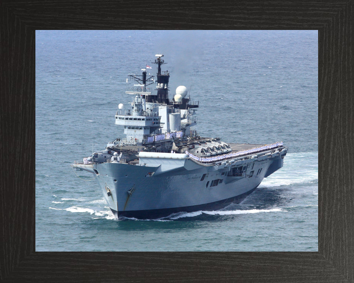 HMS Illustrious (R06) Royal Navy Invincible Class Aircraft Carrier Port Bow View Photo Print Wall Art Decor - Posters, Prints, & Visual Artwork - by Hampshire Prints (image 3 of 9)