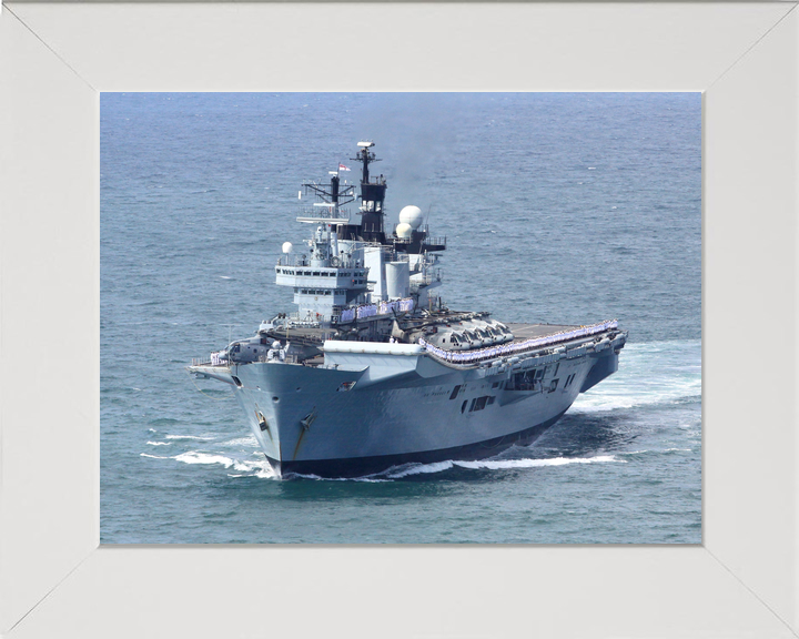 HMS Illustrious (R06) Royal Navy Invincible Class Aircraft Carrier Port Bow View Photo Print Wall Art Decor - Posters, Prints, & Visual Artwork - by Hampshire Prints (image 5 of 9)