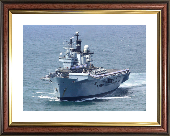 HMS Illustrious (R06) Royal Navy Invincible Class Aircraft Carrier Port Bow View Photo Print Wall Art Decor - Posters, Prints, & Visual Artwork - by Hampshire Prints (image 8 of 9)