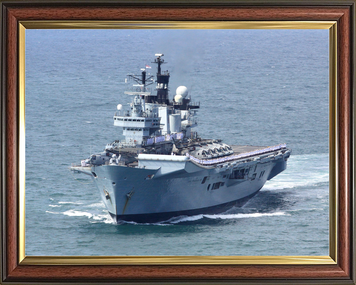 HMS Illustrious (R06) Royal Navy Invincible Class Aircraft Carrier Port Bow View Photo Print Wall Art Decor - Posters, Prints, & Visual Artwork - by Hampshire Prints (image 9 of 9)
