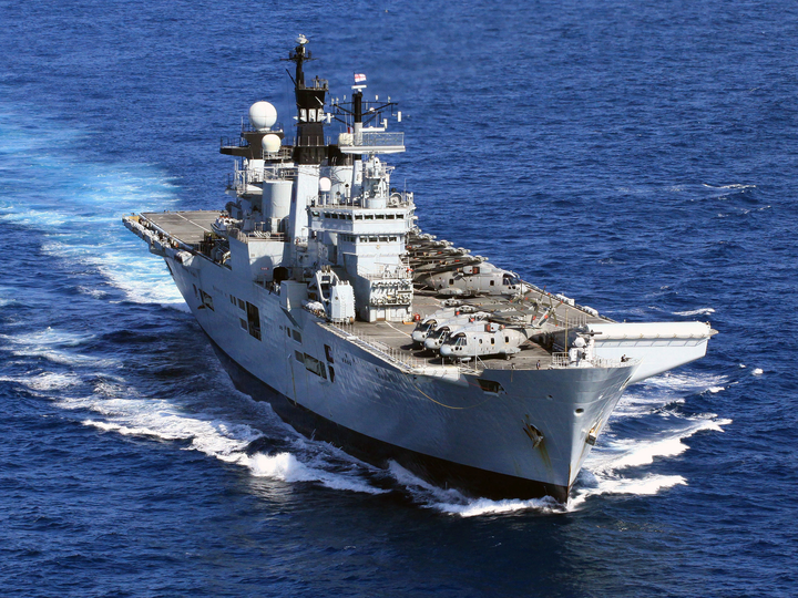 HMS Illustrious (R06) Royal Navy Invincible Class Aircraft Carrier Flight Deck View Photo Print Wall Art Decor - Posters, Prints, & Visual Artwork - by Hampshire Prints (image 1 of 9)