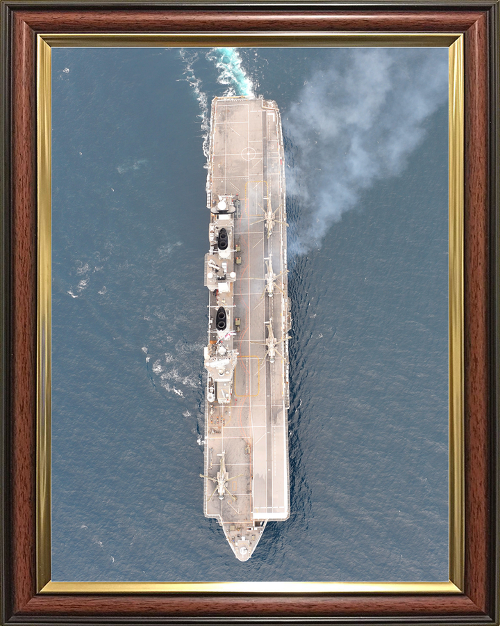 HMS Illustrious (R06) Royal Navy Invincible Class Aircraft Carrier From Above Photo Print Wall Art Decor - Posters, Prints, & Visual Artwork - by Hampshire Prints (image 9 of 9)