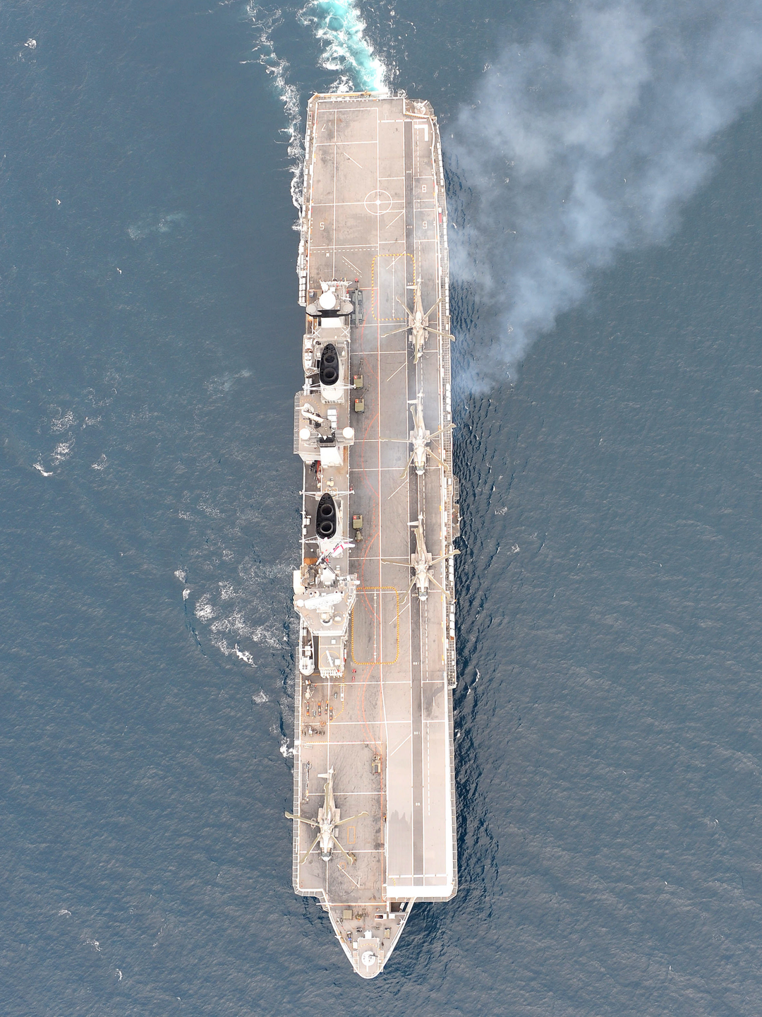 HMS Illustrious (R06) Royal Navy Invincible Class Aircraft Carrier From Above Photo Print Wall Art Decor - Posters, Prints, & Visual Artwork - by Hampshire Prints (image 1 of 9)