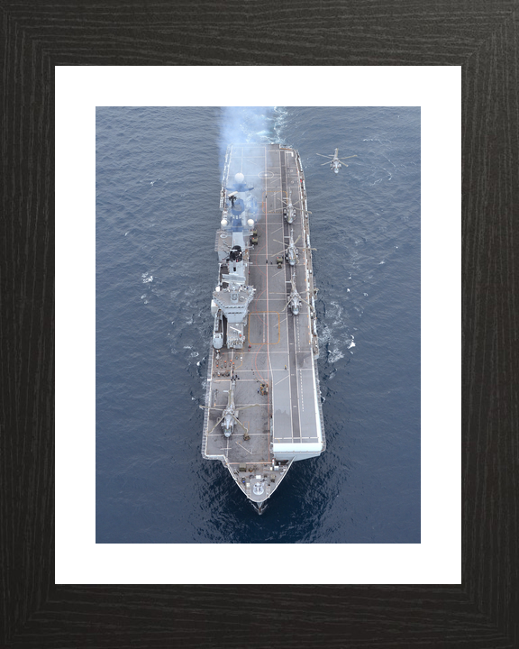 HMS Illustrious (R06) Royal Navy Invincible Class Aircraft Carrier Helicopters On Flight Deck Photo Print Wall Art Decor - Posters, Prints, & Visual Artwork - by Hampshire Prints (image 2 of 9)