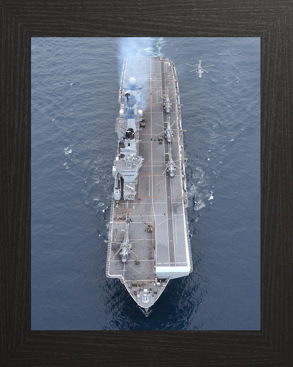 HMS Illustrious (R06) Royal Navy Invincible Class Aircraft Carrier Helicopters On Flight Deck Photo Print Wall Art Decor - Posters, Prints, & Visual Artwork - by Hampshire Prints (image 3 of 9)