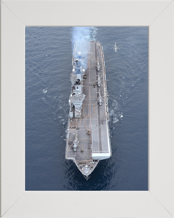 HMS Illustrious (R06) Royal Navy Invincible Class Aircraft Carrier Helicopters On Flight Deck Photo Print Wall Art Decor - Posters, Prints, & Visual Artwork - by Hampshire Prints (image 5 of 9)