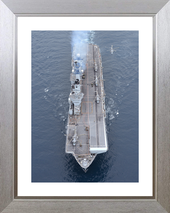 HMS Illustrious (R06) Royal Navy Invincible Class Aircraft Carrier Helicopters On Flight Deck Photo Print Wall Art Decor - Posters, Prints, & Visual Artwork - by Hampshire Prints (image 6 of 9)