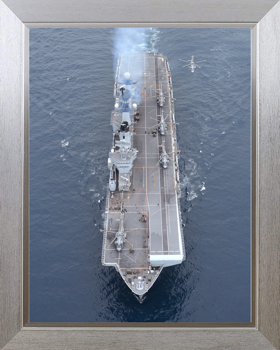HMS Illustrious (R06) Royal Navy Invincible Class Aircraft Carrier Helicopters On Flight Deck Photo Print Wall Art Decor - Posters, Prints, & Visual Artwork - by Hampshire Prints (image 7 of 9)