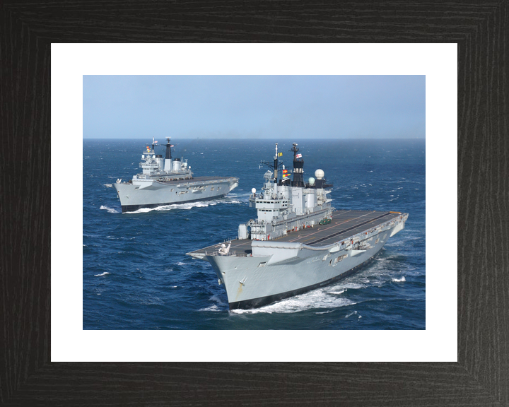 HMS Invincible R05 Aircraft Carriers and HMS Illustrious R06 January 2005 Photo Print - Posters, Prints, & Visual Artwork - by Hampshire Prints (image 2 of 9)