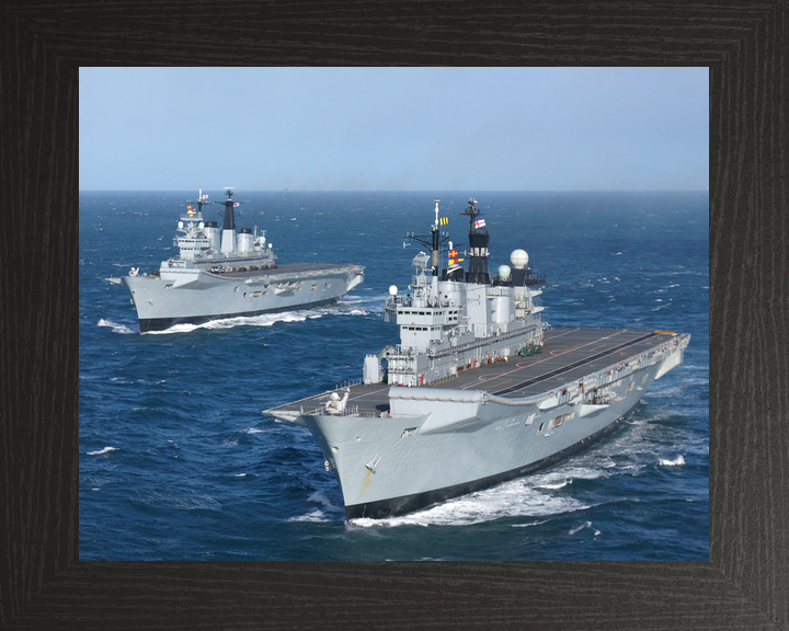 HMS Invincible R05 Aircraft Carriers and HMS Illustrious R06 January 2005 Photo Print - Posters, Prints, & Visual Artwork - by Hampshire Prints (image 3 of 9)
