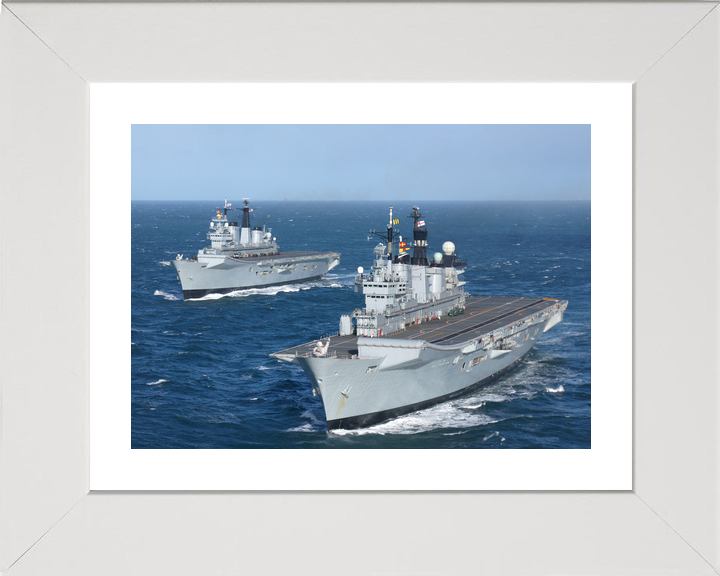 HMS Invincible R05 Aircraft Carriers and HMS Illustrious R06 January 2005 Photo Print - Posters, Prints, & Visual Artwork - by Hampshire Prints (image 4 of 9)