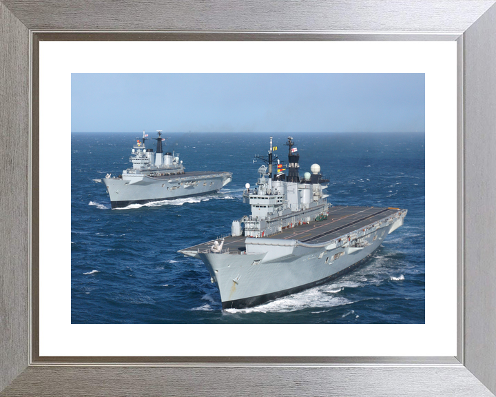 HMS Invincible R05 Aircraft Carriers and HMS Illustrious R06 January 2005 Photo Print - Posters, Prints, & Visual Artwork - by Hampshire Prints (image 6 of 9)