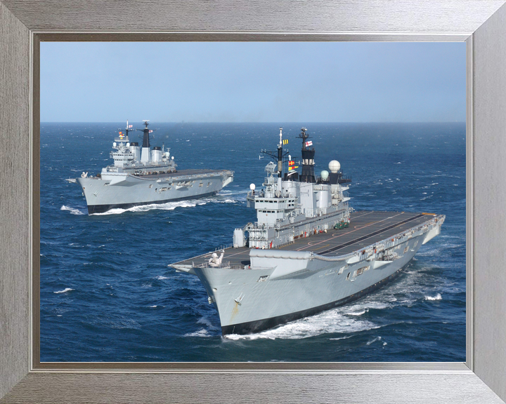 HMS Invincible R05 Aircraft Carriers and HMS Illustrious R06 January 2005 Photo Print - Posters, Prints, & Visual Artwork - by Hampshire Prints (image 7 of 9)