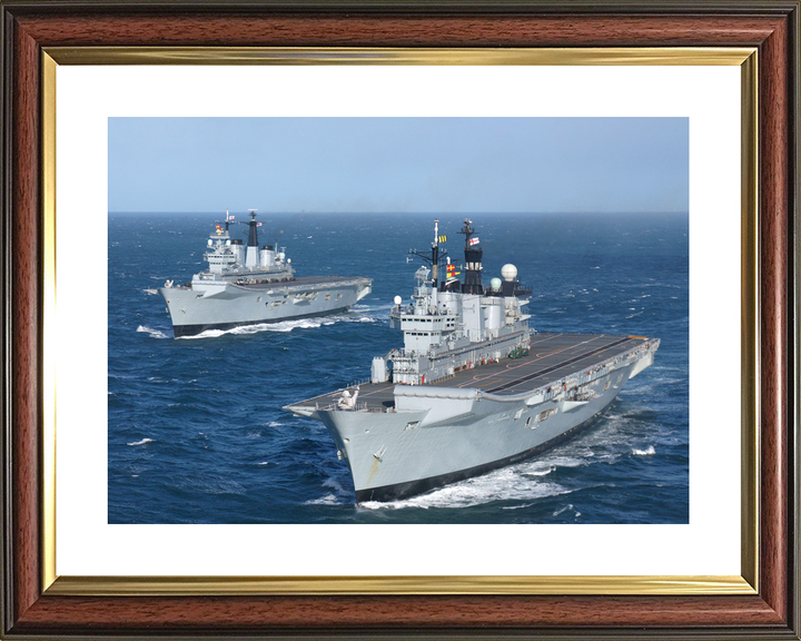 HMS Invincible R05 Aircraft Carriers and HMS Illustrious R06 January 2005 Photo Print - Posters, Prints, & Visual Artwork - by Hampshire Prints (image 8 of 9)