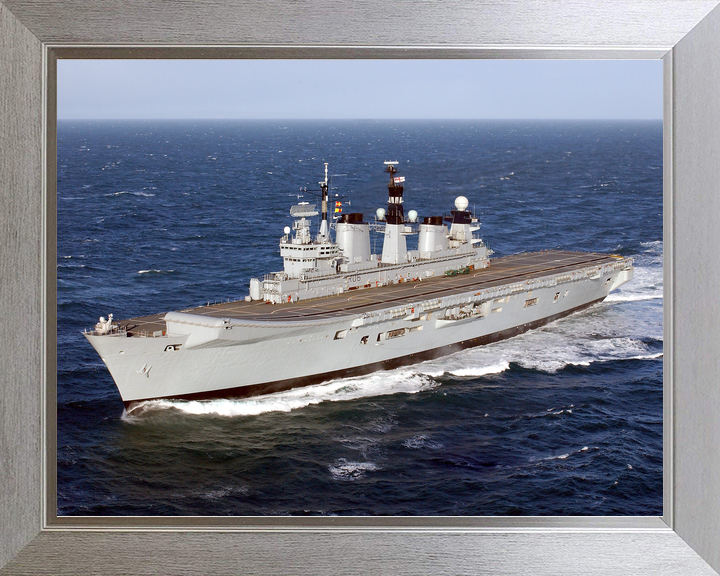 HMS Illustrious (R06) Royal Navy Invincible Class Aircraft Carrier Port View Photo Print Wall Art Decor - Posters, Prints, & Visual Artwork - by Hampshire Prints (image 7 of 9)