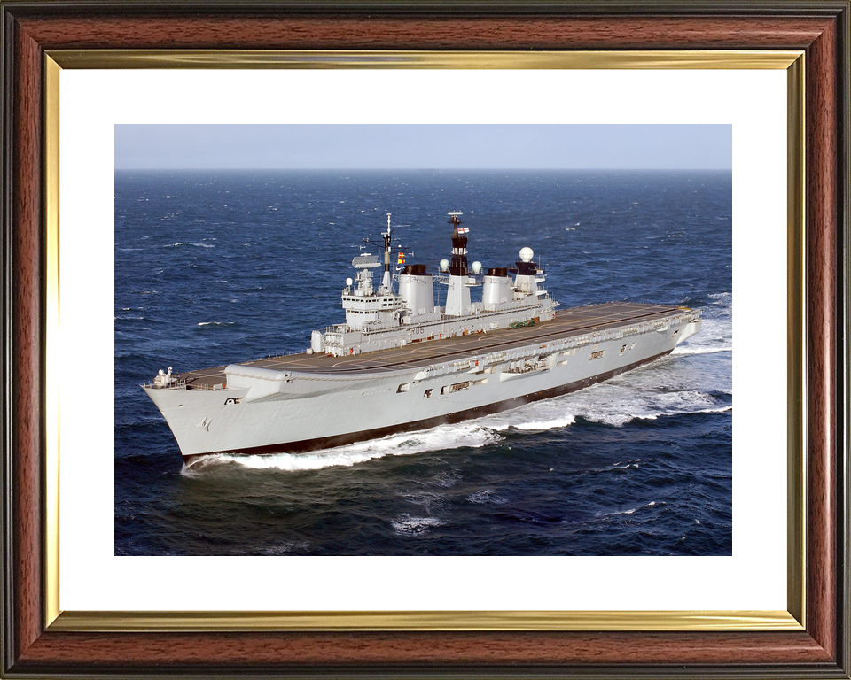 HMS Illustrious (R06) Royal Navy Invincible Class Aircraft Carrier Port View Photo Print Wall Art Decor - Posters, Prints, & Visual Artwork - by Hampshire Prints (image 8 of 9)