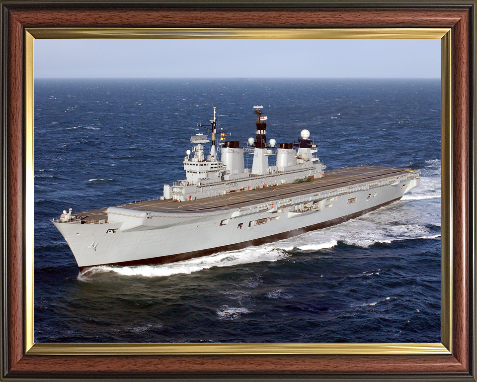 HMS Illustrious (R06) Royal Navy Invincible Class Aircraft Carrier Port View Photo Print Wall Art Decor - Posters, Prints, & Visual Artwork - by Hampshire Prints (image 9 of 9)