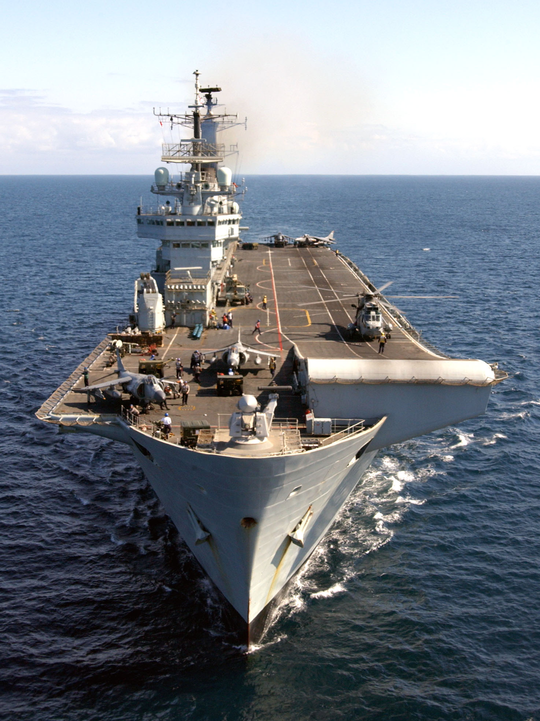 HMS Invincible R05 Invincible Class Aircraft Carrier February 2005 Underway Bow View Photo Print - Posters, Prints, & Visual Artwork - by Hampshire Prints (image 1 of 9)