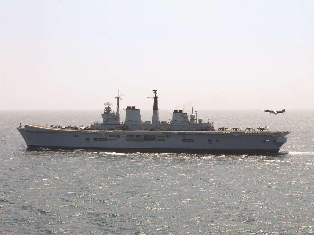 HMS Invincible R05 Invincible Class Aircraft Carrier February 2005 Harrier Landing Photo Print - Posters, Prints, & Visual Artwork - by Hampshire Prints (image 1 of 9)