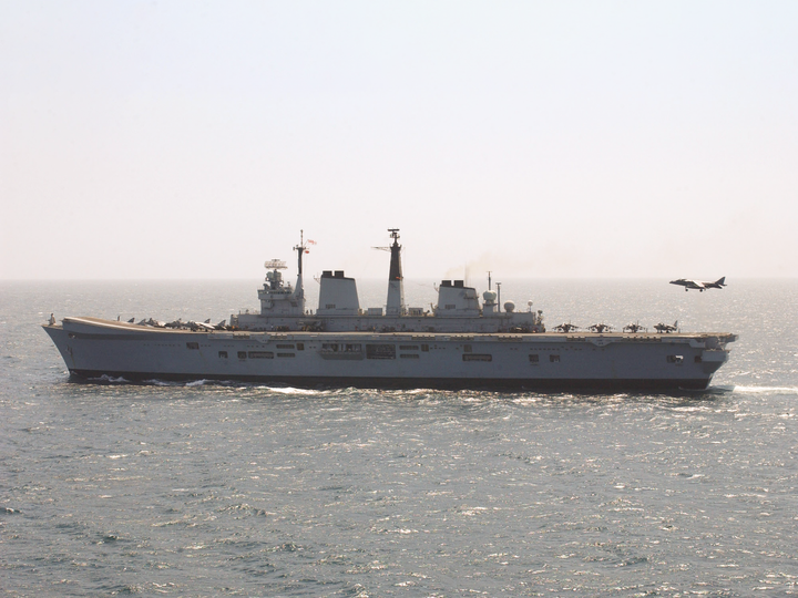 HMS Invincible R05 Invincible Class Aircraft Carrier February 2005 Harrier Landing Photo Print - Posters, Prints, & Visual Artwork - by Hampshire Prints (image 1 of 9)