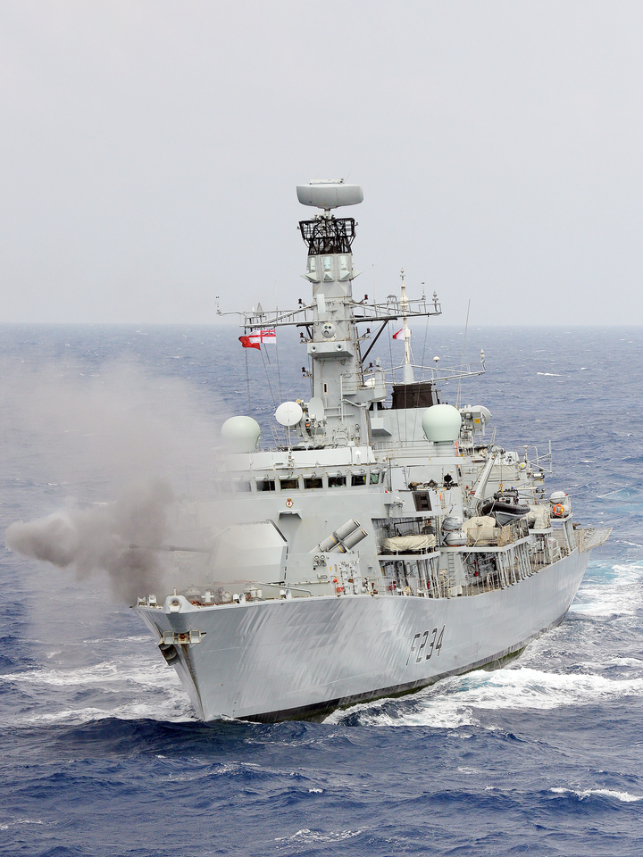 HMS Iron Duke F234 Type 23 Frigate June 2014 Fires 4.5 Inch Gun Photo Print - Posters, Prints, & Visual Artwork - by Hampshire Prints (image 1 of 9)