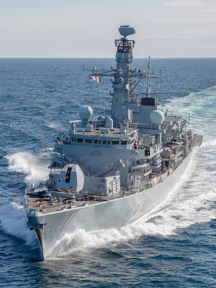 HMS Kent F78 Type 23 Frigate 30 April 2020 High port Bow View Photo Print - Posters, Prints, & Visual Artwork - by Hampshire Prints (image 1 of 9)