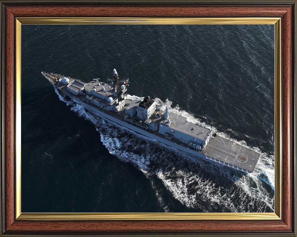 HMS Kent F78 Type 23 Frigate 1 April 2019 At Sea From Above Photo Print - Posters, Prints, & Visual Artwork - by Hampshire Prints (image 9 of 9)