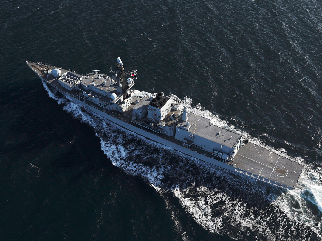 HMS Kent F78 Type 23 Frigate 1 April 2019 At Sea From Above Photo Print - Posters, Prints, & Visual Artwork - by Hampshire Prints (image 1 of 9)