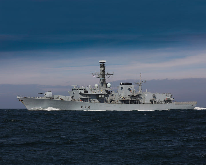 HMS Kent (F78) Photo Print - Port Beam View at Sea - Royal Navy Type 23 Frigate Hampshire Prints 6 x 4 No Frame No