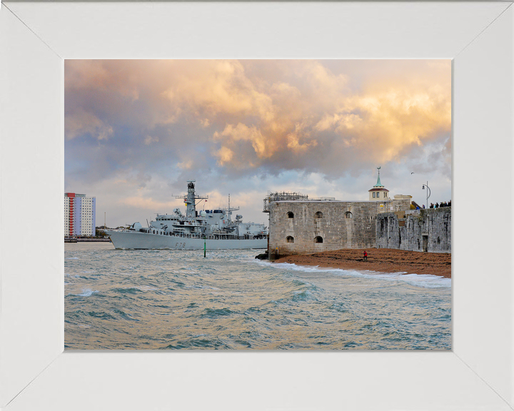 HMS Kent F78 Type 23 Frigate 21 October 2014 Leaving Portsmouth At Sunset Photo Print - Posters, Prints, & Visual Artwork - by Hampshire Prints (image 5 of 9)