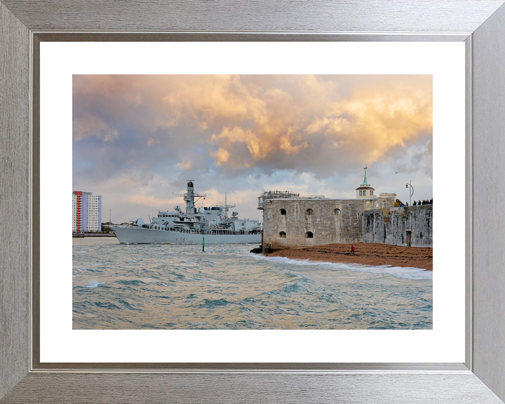 HMS Kent F78 Type 23 Frigate 21 October 2014 Leaving Portsmouth At Sunset Photo Print - Posters, Prints, & Visual Artwork - by Hampshire Prints (image 6 of 9)