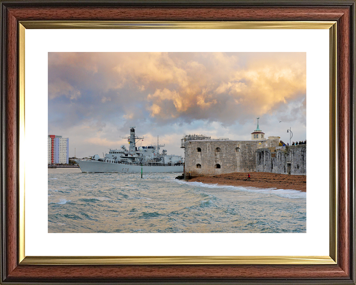 HMS Kent F78 Type 23 Frigate 21 October 2014 Leaving Portsmouth At Sunset Photo Print - Posters, Prints, & Visual Artwork - by Hampshire Prints (image 8 of 9)