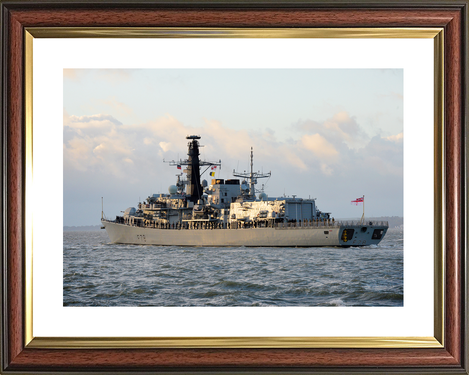 HMS Kent F78 Type 23 Frigate 21 October 2014 Port Side at Sunset Photo Print - Posters, Prints, & Visual Artwork - by Hampshire Prints (image 8 of 9)