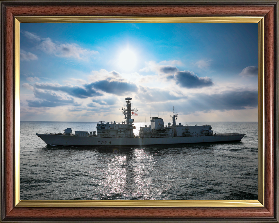 HMS Lancaster F229 Type 23 Frigate 2021 Port Beam View at Sea Photo Print - Posters, Prints, & Visual Artwork - by Hampshire Prints (image 9 of 9)