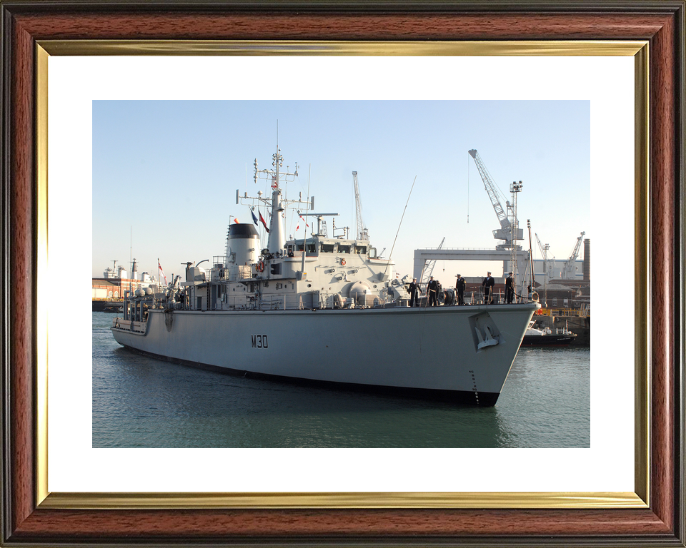 HMS Ledbury M30 Hunt Class Minesweeper 2008 Leaving Harbour Photo Print - Posters, Prints, & Visual Artwork - by Hampshire Prints (image 8 of 9)