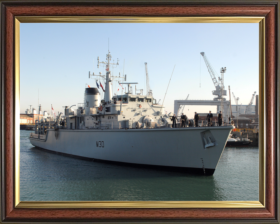 HMS Ledbury M30 Hunt Class Minesweeper 2008 Leaving Harbour Photo Print - Posters, Prints, & Visual Artwork - by Hampshire Prints (image 9 of 9)