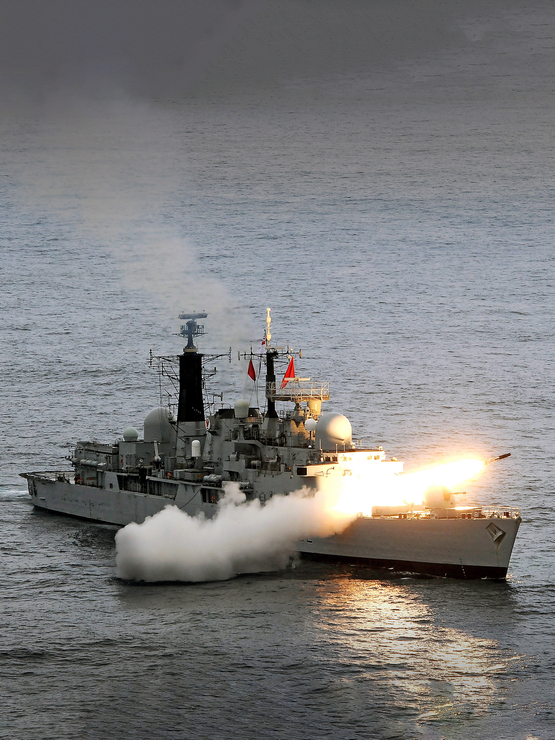 HMS Liverpool D92 Type 42 Destroyer 2011 Firing Sea Dart Missile Photo Print - Posters, Prints, & Visual Artwork - by Hampshire Prints (image 1 of 9)