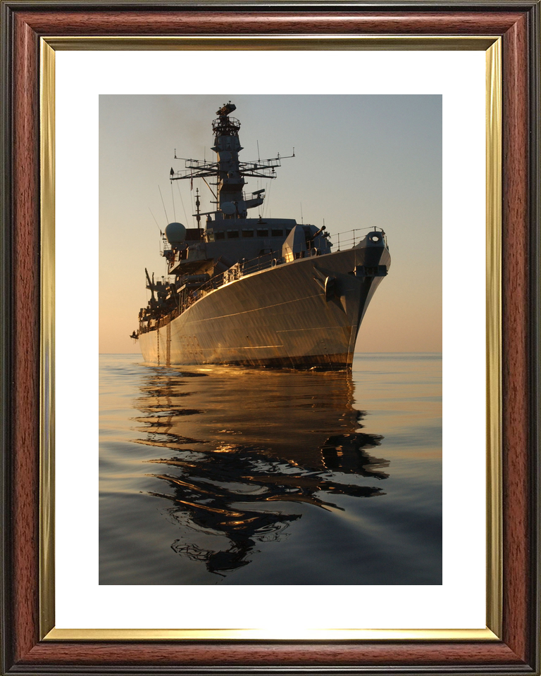 HMS Marlborough F233 Type 23 Frigate November 2004 Starboard Bow Reflections Photo Print - Posters, Prints, & Visual Artwork - by Hampshire Prints (image 8 of 9)