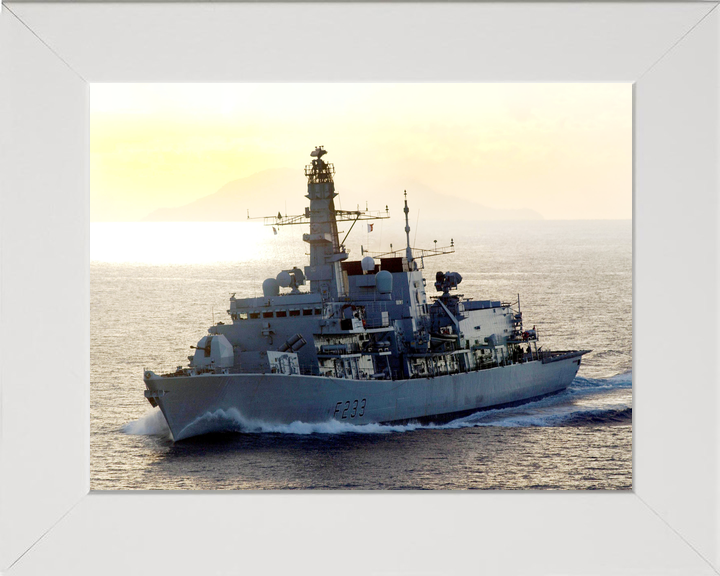 HMS Marlborough F233 Type 23 Frigate June 2003 Port Side at Sunset Photo Print - Posters, Prints, & Visual Artwork - by Hampshire Prints (image 5 of 9)