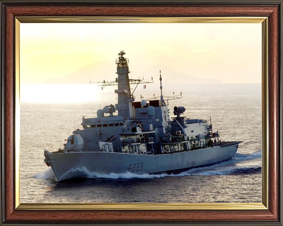 HMS Marlborough F233 Type 23 Frigate June 2003 Port Side at Sunset Photo Print - Posters, Prints, & Visual Artwork - by Hampshire Prints (image 9 of 9)