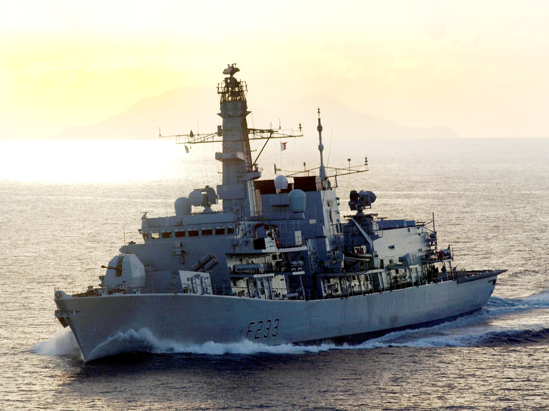HMS Marlborough F233 Type 23 Frigate June 2003 Port Side at Sunset Photo Print - Posters, Prints, & Visual Artwork - by Hampshire Prints (image 1 of 9)